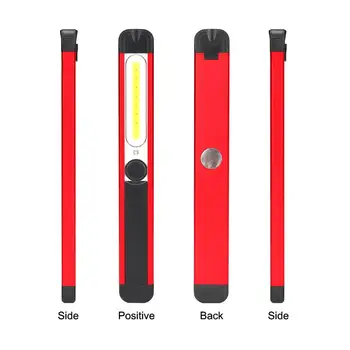 Spēcīgs Darbs, Gaismas COB LED Lukturīti Magnētisko 5 Režīmu Darba Lukturi USB Lādējamu Lāpu Pārbaudes Signāllukturis ar Sarkanu/Baltu Gaismu