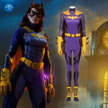 Spēle Gotham Bruņinieku Batgirl Cosplay Kostīmi Sieviete Sieviete Supervaronis Zentai Tērpu Halloween Bodysuit Pieaugušajiem Halloween Pasūtījuma