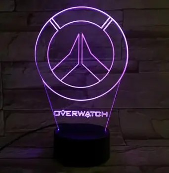 Spēle Overwatch D. Va Hana Dziesmu Kids Nakts Gaisma LED Touch Sensors Guļamistaba Dekori Gaismas Svētki Klāt PLŪSMAS 3d Nakts Lampas Dva Gultas