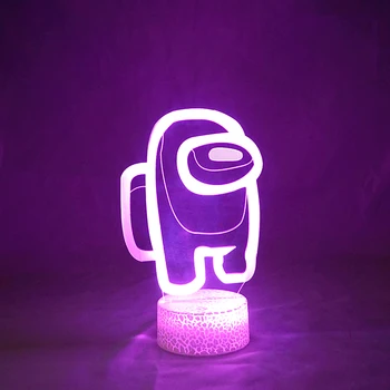 Spēle Starp Asv 3D Lampas Dekors LED Sensor Light Atmosfēru Gultas Nakts Dāvanu Krāsa Mainās Darbvirsmas USB Lampas Kafijas Galds