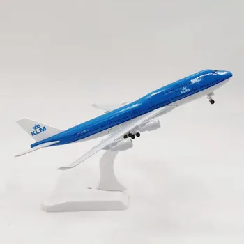 Standable aviācijas modelis 20CM Airbus, Boeing B747 Royal holandiešu Airlines lidmašīna lidmašīnas sakausējuma modeļa rotaļlietu un šasijas sērijas