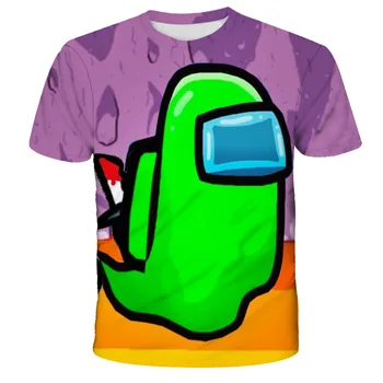 Starp Mums Atdzist 3d T Krekls Vasaras Modes Īsām Piedurknēm O-veida Kakla t-veida Topi Bērnu Spēle Harajuku T-Krekli Bērnu Zēnu Apģērbi