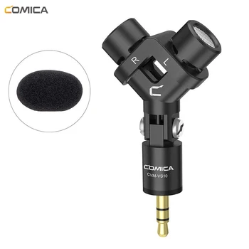 Stereo Mikrofons COMICA SPM-VS10 XY Cardioid Mini Mic, par Gopro Kameru,Android Viedtālrunis Video Ierakstīšana((3.5 mm TRS)