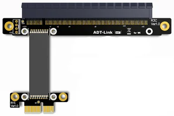 Stāvvadu PCI-E 3.0 16x, lai x1 PCIe x16 PCI Express x1 Stāvvadu Ieguves Grafikas Karte Paplašinājuma Kabeli R13SC 25cm ar Strāvas Līniju BTC