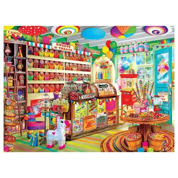 Stūra Candy Veikalā Pilna Dimanta Izšuvumi 5D DIY Dimanta Krāsošana Mozaīkas Cross Stitch Rokdarbi, Amatniecība, Mājokļa Dekori Ziemassvētku