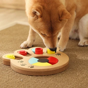 Suns Puzzle Rotaļlietas Palielināt IQ Interaktīvās Lēnās Padeves Pakārtotā Pet Cat Kucēns Mācību Spēles FeedingFeeding Pārtikas Izlūkošanas Rotaļlietas
