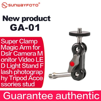Sunwayfoto GA-01 Super Skavas Magic Arm Dslr Kameras Monitors LED Video Gaisma Stāvēt Zibspuldzi Statīvu Piederumi stud