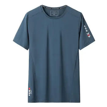 Super Liels Izmērs L-9XL Ātri Žāvēšanas Vasaras Cool Augstas Kvalitātes Vīriešu Soft Black Īsām Piedurknēm T-krekls Cilvēks Zilā T-krekli, t-veida Topi