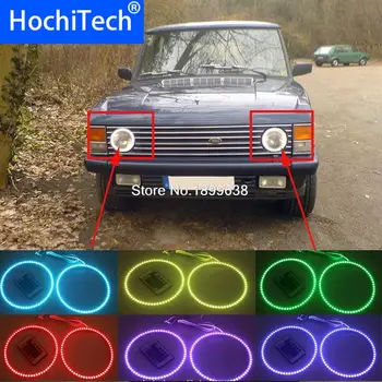 Super spilgti 7 krāsu RGB LED Angel Eyes Komplektu ar pulti auto stils Land Rover Range Rover Classic 1987-1994 7