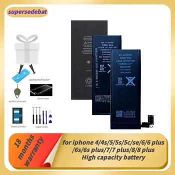 Supersedeba Iphone 5 Akumulatora Iphone 6 Oriģināls Iphone 4 4s 5 5s 5c Se 6 6 Plus 6s 6s Plus 7 7 Plus 8 8 Plus Bateria