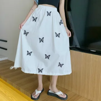 Svārki, Sievietēm, Stilīgs Ielu-lietot Kravas Iespiesti Aukliņu Japāņu Stila Meiteņu Vidū teļš Zaudēt Vintage Elastīgs Viduklis Atpūtas Šiks