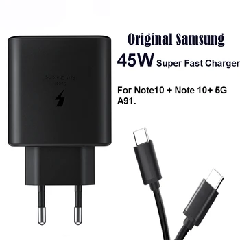 Sākotnējā 45W USB C Super Ātrās Uzlādes Adaptīvā Lādētāju EP-TA845 Samsung Galaxy Note 20 10 Plus Pro 5G A81 A91 S20 FE A51 A71