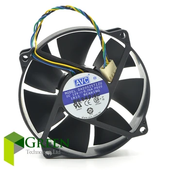 Sākotnējā AVC DA09025T12U 9025 90 90*90*25mm Riņķveida ventilators 775 CPU Dzesēšanas ventilators 12V 0.7 A ar PWM 4pin