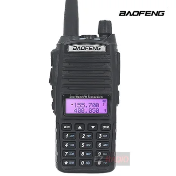 Sākotnējā BaoFeng UV-82 Walkie Talkie 5W 128Ch Dual Band VHF UHF 136-174MHZ 400-520MHZ Portatīvo Baofeng UV82 Ham Radio Baofeng 82