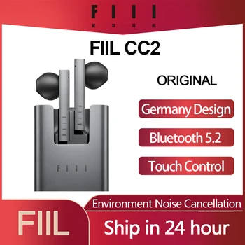 Sākotnējā FIIL KP 2 CC2 Bezvadu Bluetooth 5.2 Austiņas TWS Spēļu Austiņas Trokšņu Slāpēšanas Auss Pumpuri ENC Austiņu Tipa-c Earbuds