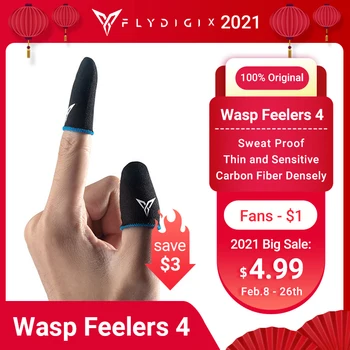 Sākotnējā Flydigi Feelers 4 Pirkstu spēļu piedurknēm Sviedri Pierādījumu Pirkstu Vāks PUBG Spēle skārienekrāna mobilo pirkstu uzmava