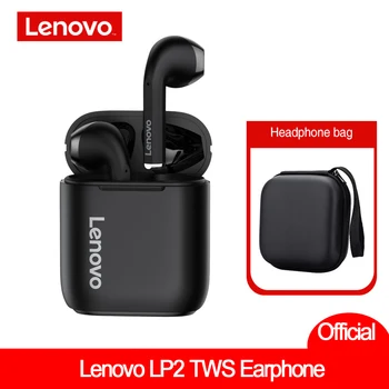 Sākotnējā Lenovo LP2 TWS Bezvadu Austiņas Bluetooth 5.0 Austiņas Dual Stereo Bass Touch Kontroli VS Lenovo QT81 ACC Skaņas