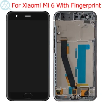 Sākotnējā Mi6 LCD Xiaomi Mi 6 Displejs Ar Rāmi 5.15