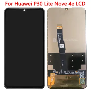Sākotnējā Nova 4e LCD Huawei P30 Lite LCD Displeja Rāmis Digitizer Montāža Huawei P30 Lite MAR-LX1 LX2 AL01 LCD Ekrāns
