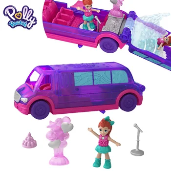 Sākotnējā Polly Pocket Mini Polly Cute Veikalā Kaste Meitenēm Automašīnas Rotaļlietas Bērniem Izglītības Rotaļlieta Mazulim Meitene Dāvana Lelle Piederumi Juguetes