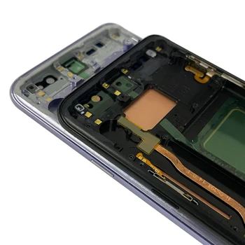 Sākotnējā S8 plus LCD Samsung S8 LCD Ekrānu Ar Karkasa Montāžu S8 Plus SM-G950F-G955 LCD Displejs Ar Sadedzināt Ēnas