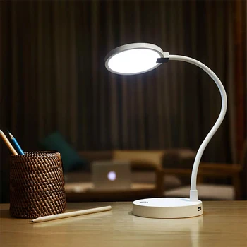 Sākotnējā Youpin COOWOO LED Galda Lampa Smart Galda Lampa Acu Aizsardzība Gaismas Regulēšana 4000mAh Jauda 2USB Mobilo Strāvas Padeve