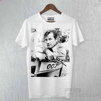 T Krekls Maglietta Roger Moore Cieņu 007 Filma Filmas Svinības Ideja Regalo