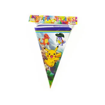 TAKARA TOMY 16 / gab Pokemon Tēmu Dzimšanas dienas svinības Pokemon Piegādes Komplekts Galda Krūšturis Karoga Papīra Cup Plate Galda piederumi Bērniem Dāvanu