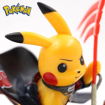 TAKARA TOMY Spēle Pokemon Anime Attēls Pikachu Cosplay Kakashi Sasuke Hidan Luffy Zoro PVC Rotaļlietas Statuja Dekoru Paraugs, Rīcības Figurālām