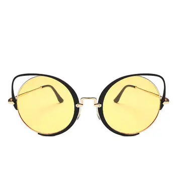 TEENYOUN Jaunu Modes Zīmolu Dizaineris Kaķu Acu Sieviešu Saulesbrilles Sieviešu Slīpumu, Punktiem, Metāla, Saules Brilles Oculos feminino de sol