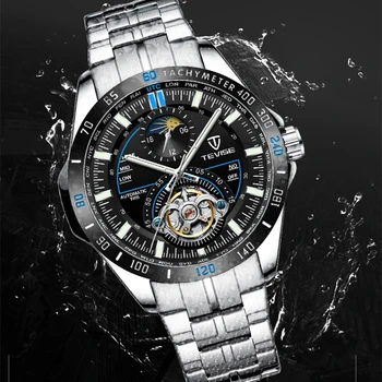 TEVISE 2020. gadam, Mehānisko Pulksteņu Modes Luksusa Vīriešu Automātiskā Skatīties Pulkstenis, Vīriešu Biznesa Ūdensizturīgs relogio rokas Pulkstenis jaunas