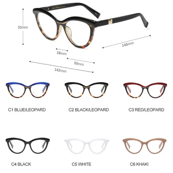 TIK&EI Modes Cat Eye Sieviešu Brilles Rāmis Optisko Retro Skaidrs, Lēcas, Briļļu Dāmas Var Būt Aprīkoti ar Tuvredzība Brilles