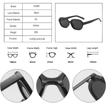 TIK&EI Vintage Ovāls Sieviešu Saulesbrilles Ins Populārs Modes Konfektes Krāsu Gradientu, Briļļu Vīriešiem Retro Trending Saules Brilles Toņos UV400