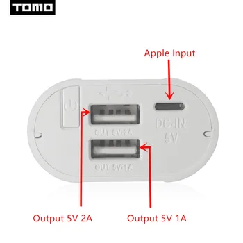 TOMO T2 18650 Universālās Akumulatoru DIY Smart Pārnēsājamo Bateriju USB Lādētāju, barošanas bankas lietā Dual Produkcija mobilo telefonu pad tablet