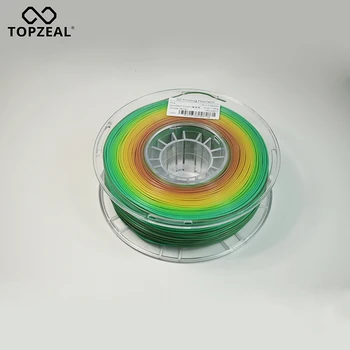 TOPZEAL 3D Printeri Varavīksnes TAA Pavedienu 1,75 mm Šķiedru Dimensiju Precizitāte +/-0.02 mm 1KG 343M 3D Drukas Materiālu RepRap