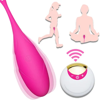 TPE Mīlestība Olu Vibratori Bezvadu Tālvadības pulti, Vibrācijas, USB Uzlādējams Masāžas Bumbu Pieaugušo Seksa Produkta
