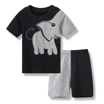 TUONXYE Bērnu Zilonis Pidžamas Komplekts Meitenēm Pidžamas, Kokvilnas Pidžamas Bērniem Zēni Sleepwear Bērns Naktī Valkāt Apģērbu, Uzvalki