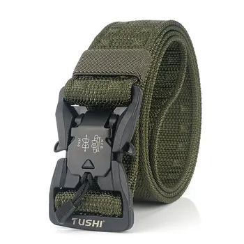 TUSHI Patiesu Tactical Belt Grūti PC Quick Release Magnētisko Sprādzes Militārās Armijas Neilona Josta Mīksta Sporta Piederumi cinto tatico