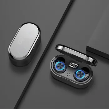 TW80 TWS Bluetooth 5.0 Bezvadu Austiņas Taisnība, Austiņas in-Ear Mūzikas Earbuds Ūdensizturīgs Mini Austiņas LED Sporta mūzika pie Auss liekamā daļa