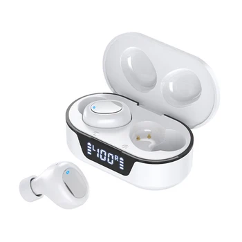 TWS Bezvadu Austiņas Bluetooth 5.0 3D Stereo Sporta Bezvadu Austiņas ar Dual Mikrofons LED Displejs Trokšņa Slāpēšanas