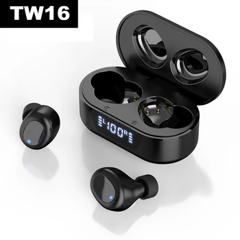 TWS Bezvadu Austiņas Bluetooth 5.0 3D Stereo Sporta Bezvadu Austiņas ar Dual Mikrofons LED Displejs Trokšņa Slāpēšanas