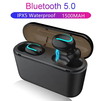 TWS Bezvadu Austiņas Bluetooth 5.0 Austiņas Sporta Mini Austiņu Ar Uzlādes Lodziņā Austiņas Ar Mic, Lai Smart tālrunis PK I7S