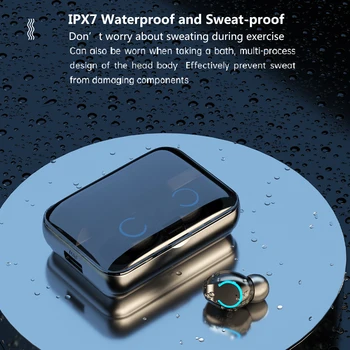 TWS Bluetooth 5.1 Austiņas Bezvadu Austiņas 2000mAh Uzlādes Lietā LED 9D Stereo Sporta Trokšņu Slāpēšanas Earbuds Ar Mikrofonu