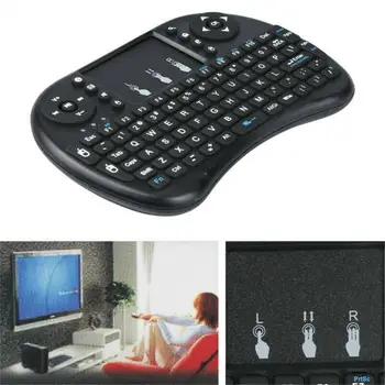 Tablete Bluetooth Keyboard Mini 2.4 G Bezvadu Tastatūra ar Skārienpaliktni, PC Android Smart TV KASTĒ