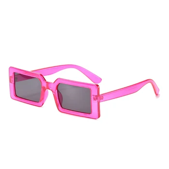 Taisnstūra Saulesbrilles Sieviešu Zīmolu, Dizainu, Vintage Sarkans Melns Rāmis 2020. Gadam, Modes Plaša, Saules Brilles Sieviešu Sexy Leopard Brilles