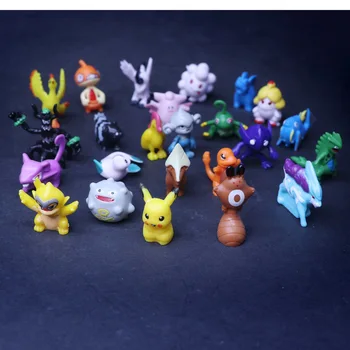 Takara Tomy Pokemon Rīcības Attēls rotaļlietu Mini skaitļi Modelis Pikachu Rotaļlietu Anime Kids Lelle Dzimšanas dienas dāvanas 2-4cm 144pcs