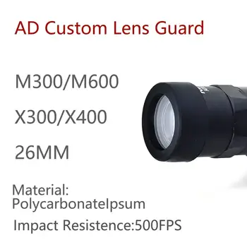 Taktiskā M300 M600 X300 X300V Aizsargs MRO Medību Ieroci gaismas DIOŽU Lukturīti, REKLĀMAS Pasūtījuma Objektīva Aizsargu 26MM 28MM 30MM 38MM