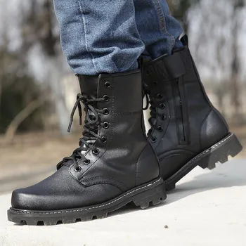 Taktiskā Militāro Pārgājienu Zābaki Vīriešu Pārgājienu Apavi Kalnu Armijas Kaujas neslīdoša Tatico Black Boot Drošības Apavi Gadījuma Sneaker