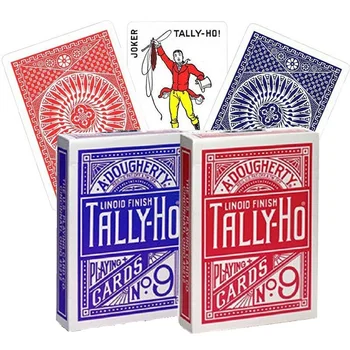 Tally-Ho nr.9 Klāja Ventilators/Apaļā Atpakaļ Spēlējot Kārtis USPCC Kolekcionējamus Pokera Burvju Kāršu Spēles Burvju Triki Aksesuārus, lai Burvis
