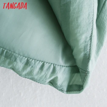 Tangada Sieviešu Haki Kapuci, paslēpies Apgriezts Polsterēta Veste bez Piedurknēm Vintage Zip-up Sieviešu Virsdrēbes Šiks Topi CE67